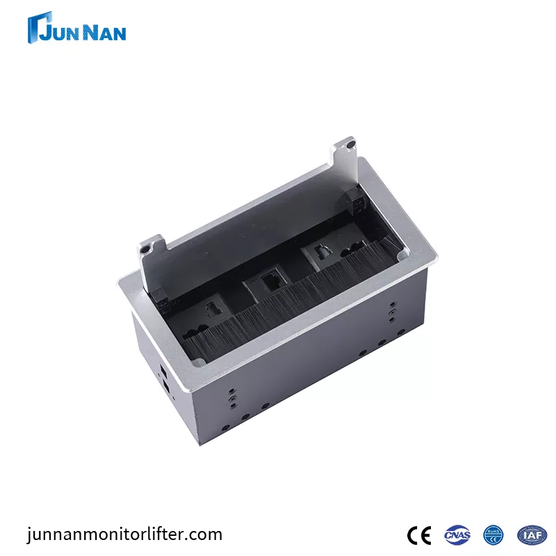 Kantoormeubilair verzonken Power Strip aanpasbare desktop -bak